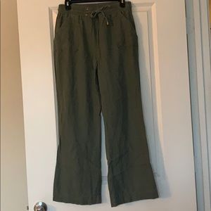 Army Green Linen Pants.